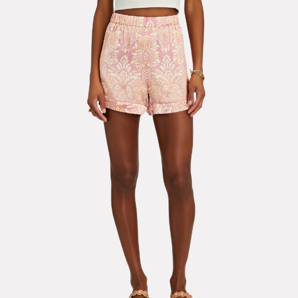 Alexis Pink and White High Waist Shorts